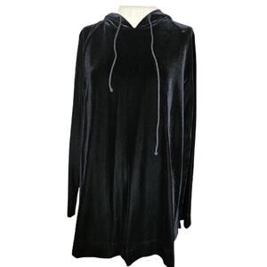 Black Velvet Maternity Hoodie Size Small